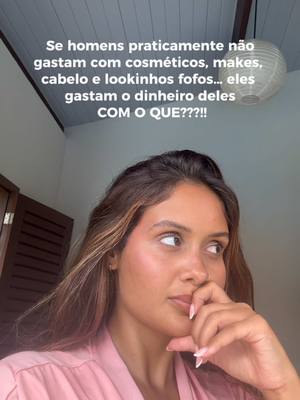 A post by @lariteofilo.ofc on TikTok caption: É UMA DÚVIDA REAL!! Quero entender 😅 (e óbvio que não tô falando das coisas básicas que ambos os gêneros gastam igual, como aluguel, água, comida, etc)
