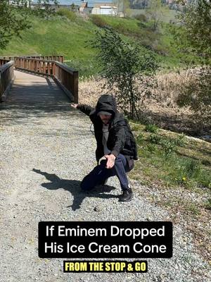 A post by @iamdtg on TikTok caption: Why the rock catch a stray though 😂 #eminem #Rap 