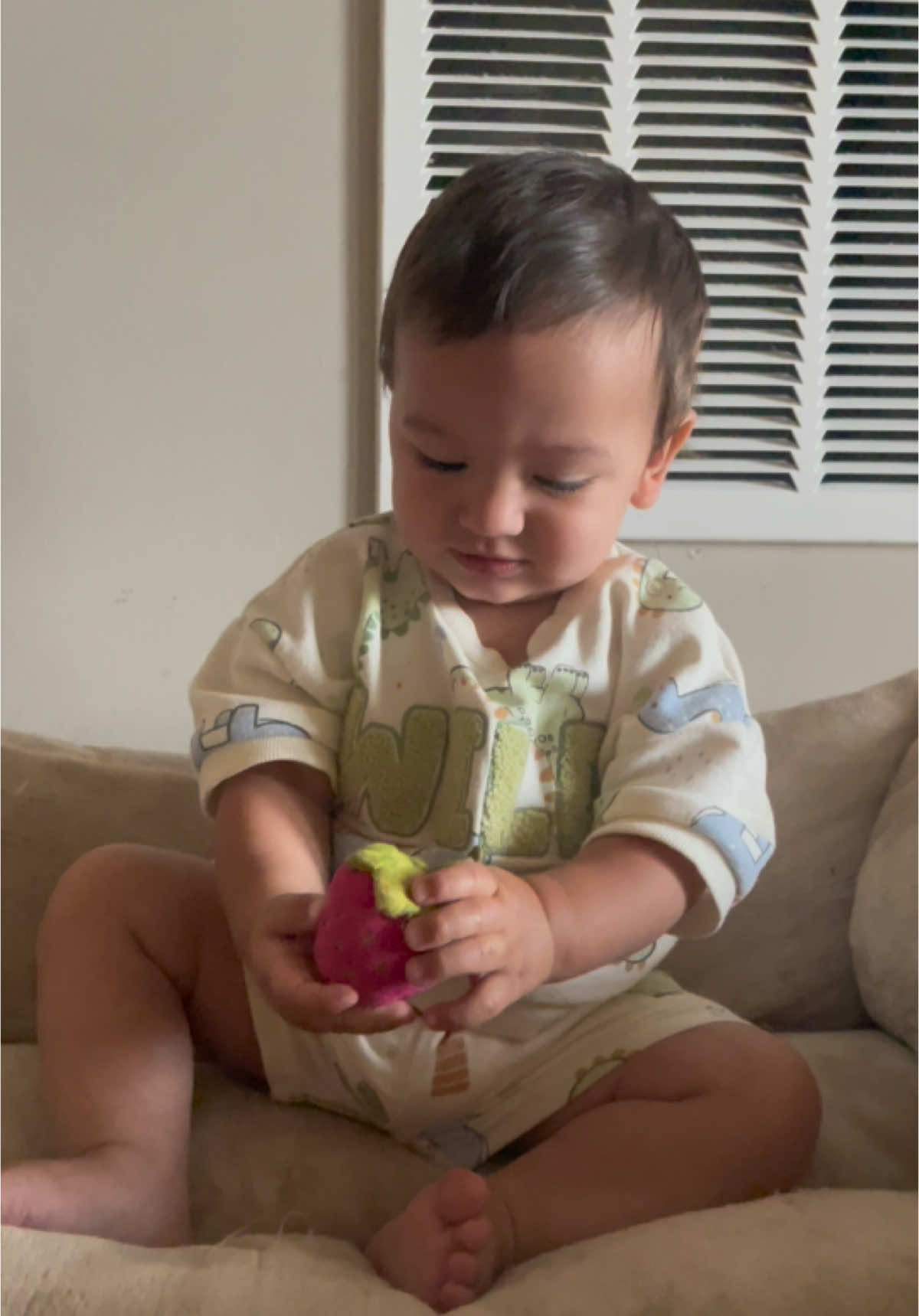 A post by @austinnnnw on TikTok caption: Is my 10 Month old the only one who loves dog beds 😂 #fyp #dadgang #toddlersoftiktok 