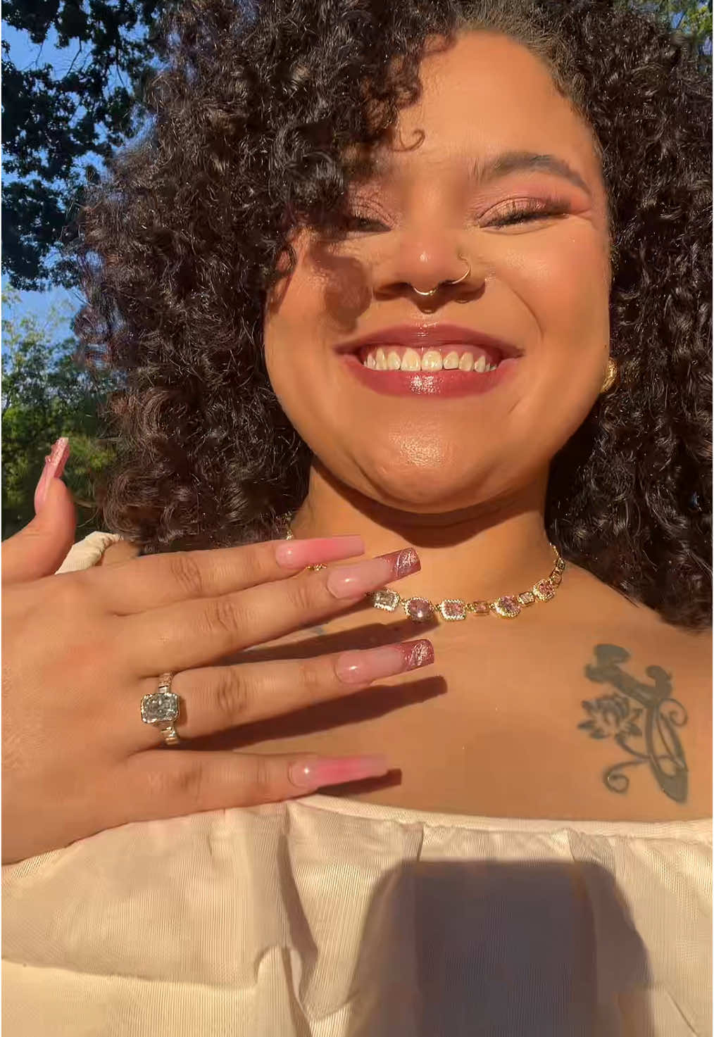 A post by @queennshaee on TikTok caption: A FIANCÉE ✨💍