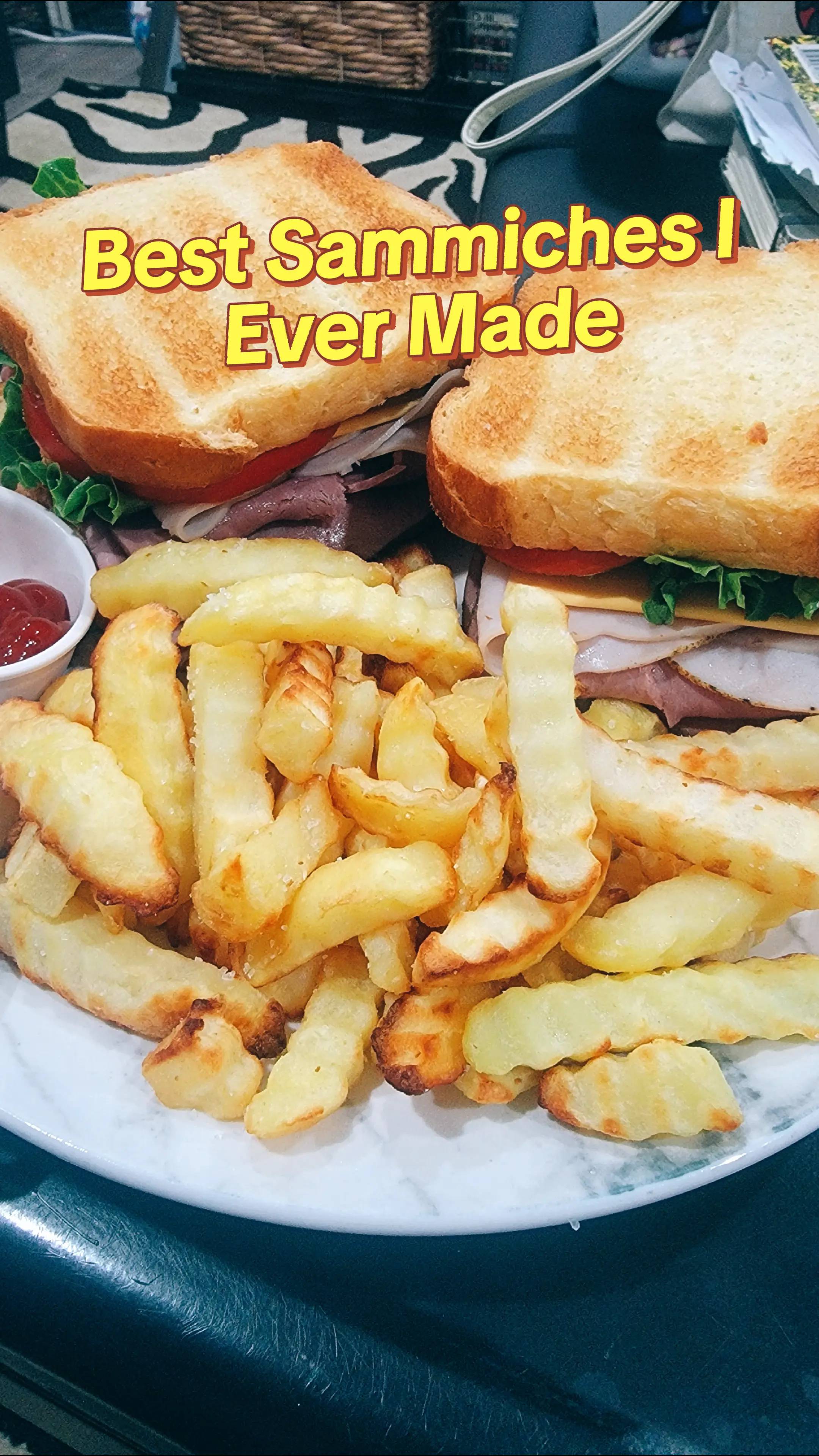 A post by @blackamericanbadboy on TikTok caption: Had to make something you only see on the commercials 🥪 Secret: Put freshly cracked sea salt on the tomato 🍅  🤤