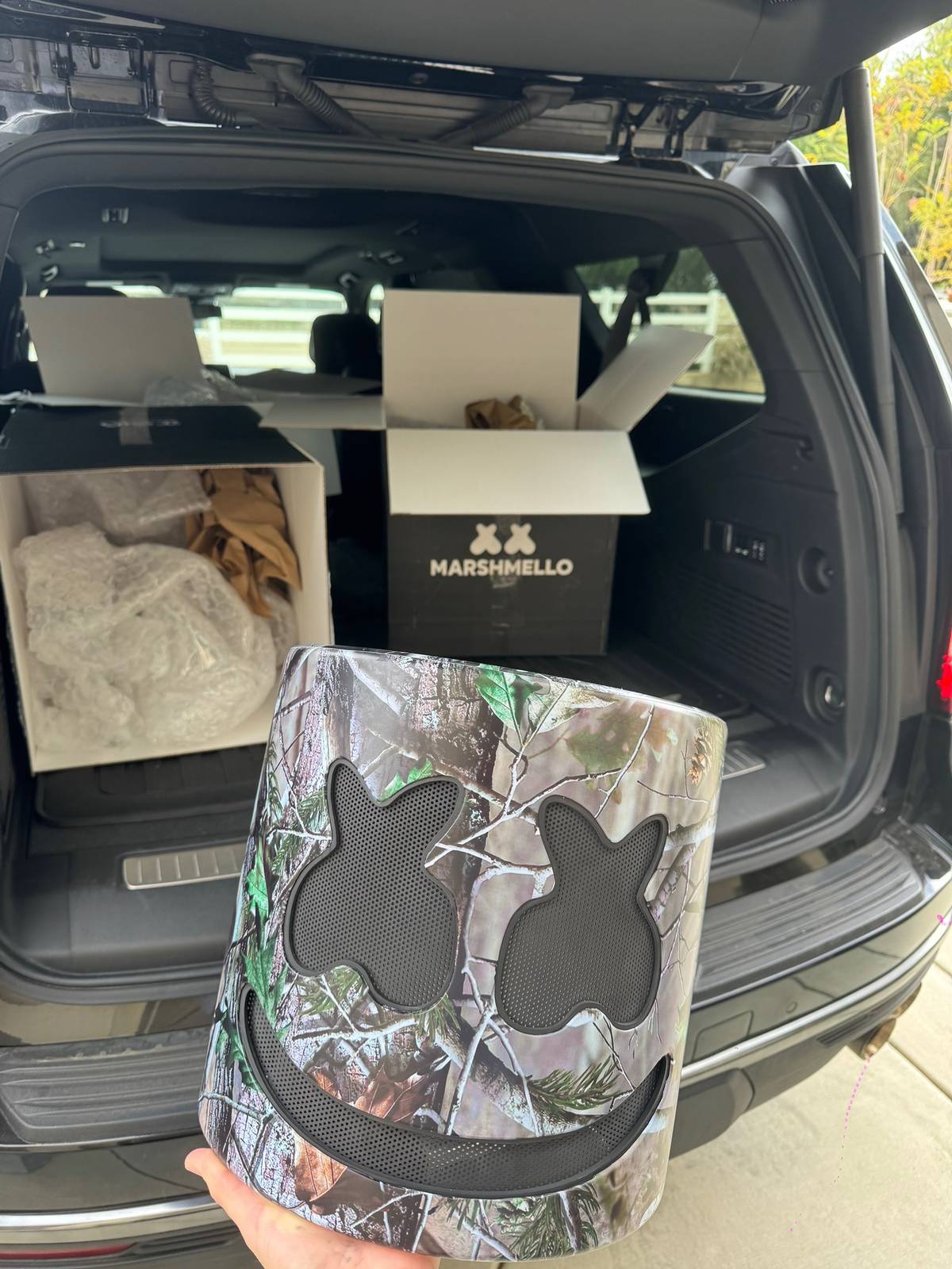 A post by @marshmello on TikTok caption: I’m not saying they were stolen, but all I know is my new helmets aren’t where I left them at Stagecoach. If you find them, hit me up please