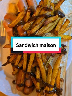 A post by @loweather on TikTok caption: Aujourd'hui dégustation d'un sandwich composé de fromage de chèvre, frites maison & knack ! Un régal et surtout il était bien blindé 👍 #sandwich #maison #food #foodies #foodtok #foodlover #foodporn 