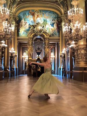 A post by @melissabecraft on TikTok caption: Can’t believe I saw this with my own eyes. ✨  #paris #palaisgarnier #ballet 