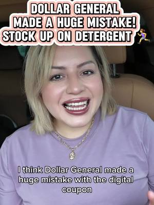A post by @brodiesaves on TikTok caption: Dollar General made a huge mistake 🏃‍♀️ stock up on laundry 🔥 4/27 🔥 #dollargeneralcouponing  #budgetshopping #laundrytok 