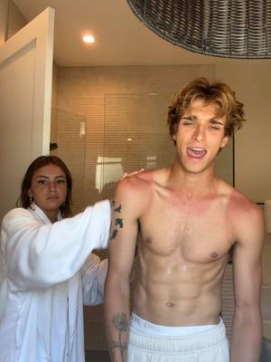 A post by @joshrichards on TikTok caption: This might go down as worst tan line ever 