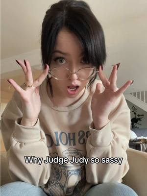 A post by @crystal.g.katsini on TikTok caption: #ladywiththebendyface #judgejudy 