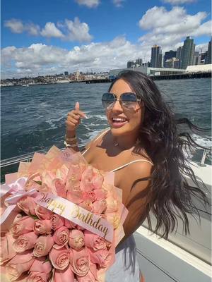 A post by @natalientheaguilars on TikTok caption: mom suprised me with a boat party for my birthday 🥹😭 #theaguilars #birthday #family 
