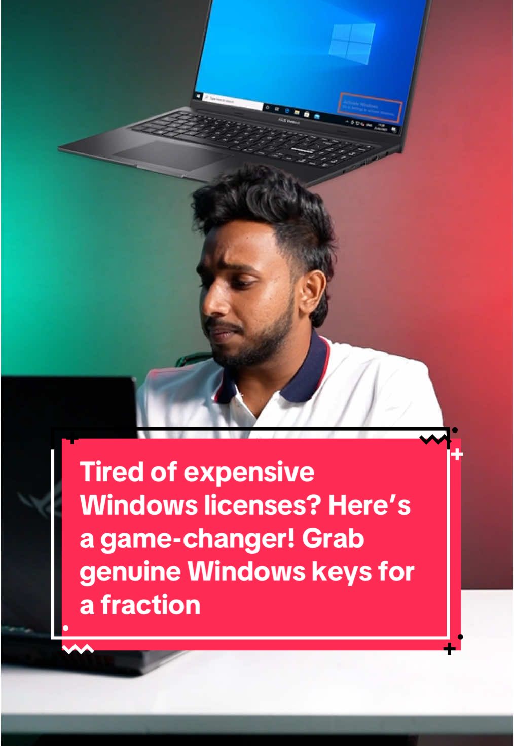 A post by @slalpha_tek on TikTok caption: Tired of expensive Windows licenses? Here’s a game-changer! Grab genuine Windows keys for a fraction of the price at Keysfan! Keysfan! #WindowsKey #Keysfan #TechTips #learnontiktok 