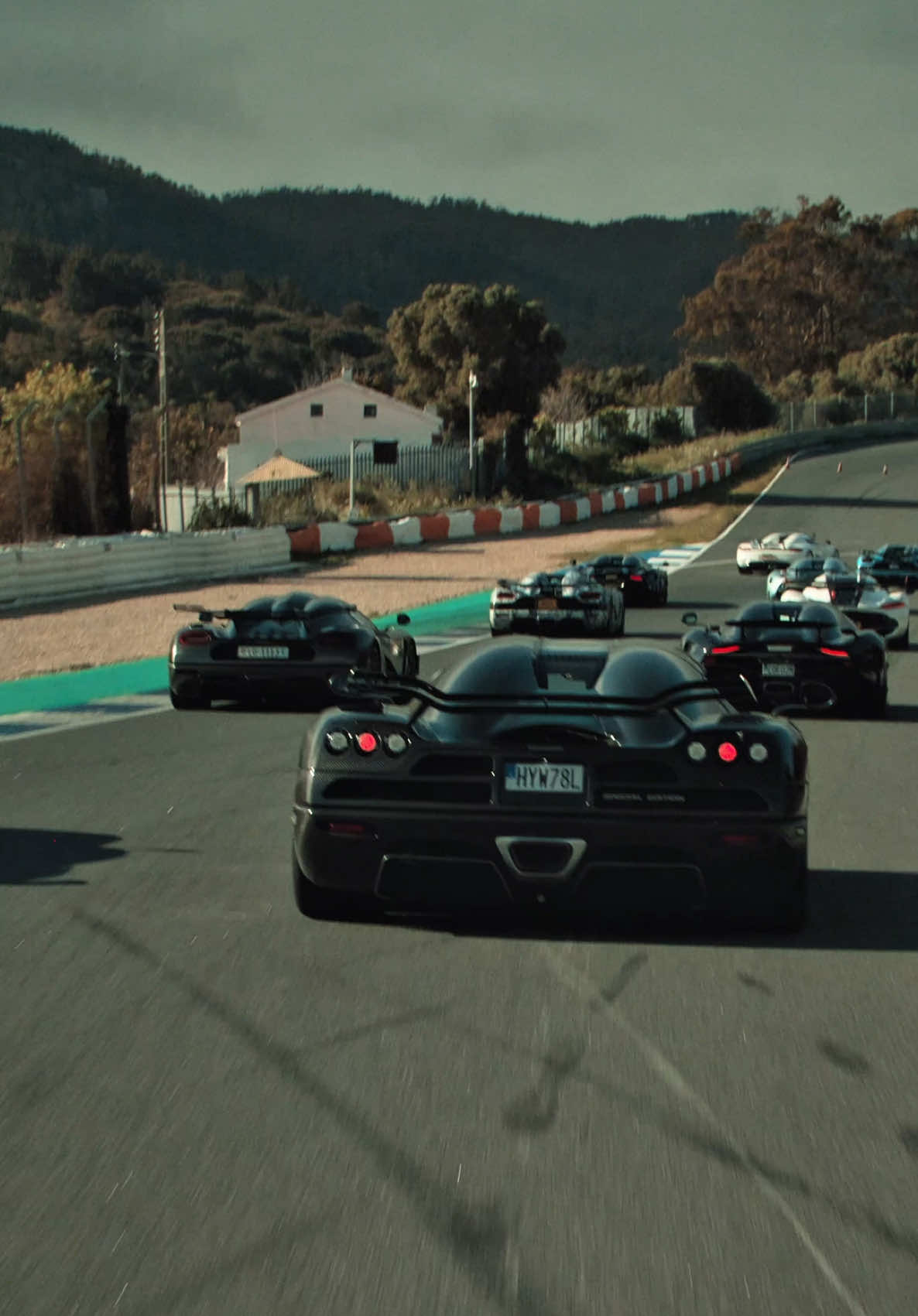A post by @koenigsegg on TikTok caption: What a great finale to #GS25 at the Estoril Circuit – Eggs Unleashed! Until next year! 👻 #Koenigsegg 