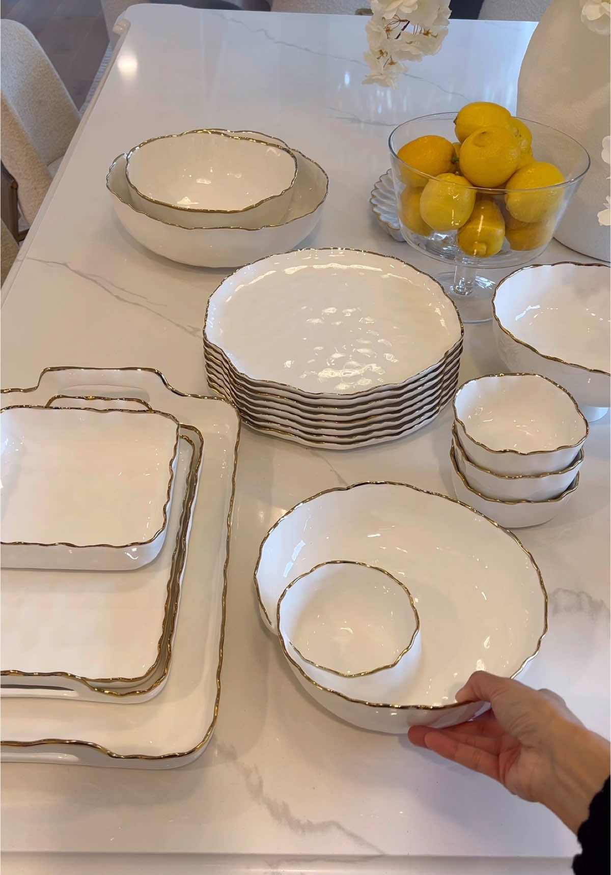 A post by @homewithfarah on TikTok caption: Unbox my serve ware with me! I’ve partnered with @Pampa Bay and I can’t wait to go with you on this journey as I share with you their gorgeous collections of serveware like this Portofino collection! Elevating the every day pieces we use in our home to pretty pieces that are made to be durable. The best part? They are dishwasher and oven safe, and will not tarnish over time! I’ve had @pampabay pieces as part of my serveware collection for years and I speak from experience when I say, these are pieces that withstand the test of time and are designed to make life easy and beautiful! The best part? They have an exclusive coupon code for you! Use code FARAH20 for 20% off site wide (cannot be used in conjunction with other coupons) link in my bio or go to www.pampabay.com/farah #pampabaypartner