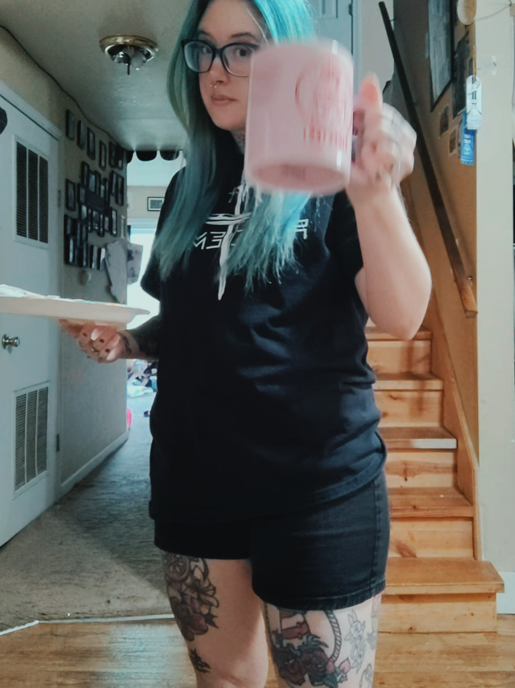 A post by @inkdm0m on TikTok caption: Being anointed upsets people and also draws people in. I've learned to live being not of the world even though I look it. Also peek the major scoliosis. To live in my shoes is some couldn't even bare. I'm heavy on Jesus Loves me because at one point he was the only one there to help me. #foryoupage #tattooedchristian #christiantiktok 