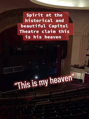 A post by @santaparanormal on TikTok caption: I’ve been documenting spirits for years and have never heard a spirit say anything like this about a place. Big thanks to the @The Capitol Theatre for the experience! Really makes you think how we know very little about the “paranature” of life and death itself. #tiktoklive #livehighlights #ghost #spiritbox #music 