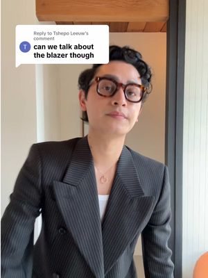 A post by @arvinolano on TikTok caption: Replying to @Tshepo Leeuw blazer is @Gucci FW17 by Alessandro Michele, the rest: @TOTEME, vintage Hermes hac 32, pants are Tibi , @Cartier and @David Yurman baubles.