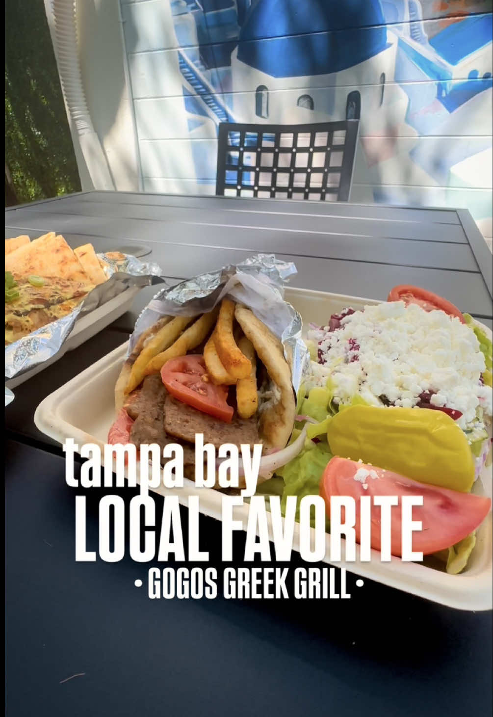 A post by @thingstodo.florida on TikTok caption: Indulge in one of South Tampa’s best hidden Greek gems: Gogos Greek Grill!  Gogos Greek Grill is a quick service Greek restaurant in South Tampa that offers authentic gyros, kebobs, rice bowls, street pitas, salads, and more! Next time you’re looking for a quick Greek bite in South Tampa, check out @gogosgreekgrill 😋🇬🇷🥙 • • • • • #tampa #southtampa #hiddengem #greekfood #mediterraneanfood #greek #gyros #tampafood #thingstodointampa 