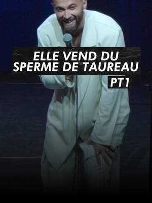 A post by @ninoarial on TikTok caption: Vendeuse de spe*m de taureau 🎟️ En spectacle à Paris et dans toute la France 🎟️  Qui aimerait faire ce taff ??  #standup #humour #humoriste #impro #standupcomedy #spectacle #comedy #couple #ninoarial #mariage 