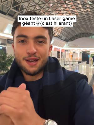 A post by @monkeydinox on TikTok caption: ptdrr il se fait streamhack irl 💀😭 #inox #inoxtag #vlog #lasergame