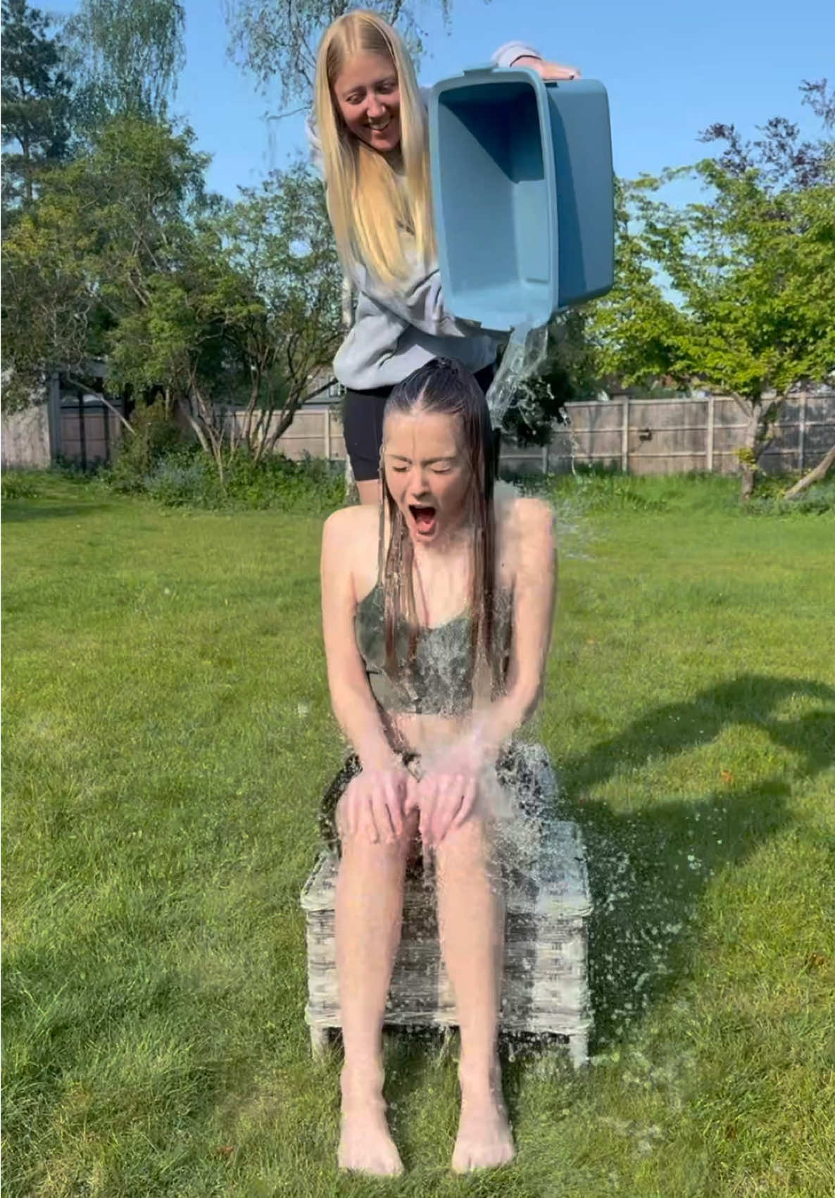 A post by @hollyh on TikTok caption: watch to the end for the slo mo 🤣 thanks @KayCee Stroh and sorry @Cian Ducrot @Harvey @Tessa Bear 🐻💗  