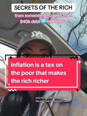 A post by @nobudgetbabe on TikTok caption: Inflation is the invisible tax that keeps the poor stuck and makes the rich even richer. The truth is, the rich don't sit on cash — they convert it into assets that grow while everyone else falls behind. This isn’t a conspiracy. It’s a system. And if you don't learn how to play the game, you will get played. I went from $40,000 in debt to millionaire by 30 because I figured out the rules most people never get taught. If you’re ready to stop surviving and start building real wealth, I created a free masterclass to show you exactly how to do it — even in a recession. You can grab it here: www.nobudgetbabe.com/freebies Or check out my link in bio for more ✨️🫶