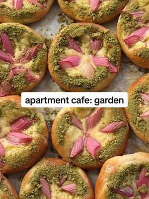A post by @ryannordheimer on TikTok caption: turning my apartment into a cafe: garden party 🌷  RECIPE 👨‍🍳 lavender pineapple brioche donuts 🌸🍍 1. In a stand mixer, add 4.5 cups all purpose flour, 1 egg, 2 tsp salt, 1/2 cup sugar, 2 tsp active dry yeast, 1 cup milk, 1/2 cup water. Mix on medium-low for 8 minutes. Then add 1 stick @tillamook butter. Mix for another 8 minutes. Add to a greased bowl. Cover. Let proof overnight (or 1.5 hour at room temp).  2. Turn down out, punch down. Roll into a 10x13 in” rectangle. Punch out 3” circles. Add to two parchment lined baking sheets that have been greased. Cover and let proof 1 hour in a warm spot.  3. Fry 4 donuts at a time in 350F vegetable oil, 2 minutes a side. Transfer to a wire rack.  4. In a medium pot, whisk 2/3 cup sugar with 1/2 cup cornstarch. Then whisk in 9 egg yolks. Then 3 cups milk, 1 tsp salt. Whisk over medium heat until very thick. Stir in 4 tbsp butter, 1 tsp vanilla, lavender extract to taste. Chill completely.  5. Fill donuts. Then glaze donuts with a thick powdered sugar icing that has some lavender added to it. Garnish w pineapple that you dried out in the oven at 200F for like 3 hours.  . . . . #recipe #viral #apartmentcafe #cafe #aesthetic #coffee #flower #brioche #newyorkfood #donut #nyc #newyork #garden #nyccooking #gardenparty #nycfoodie #nycfood #rhubarb #eastvillage #brunch #ryannordheimer #danish #springdessert #spring #springideas #brunch #springfood #doughnut

