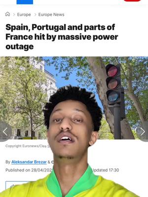 A post by @mussesolomonsisay on TikTok caption: Massive power outage in Europe