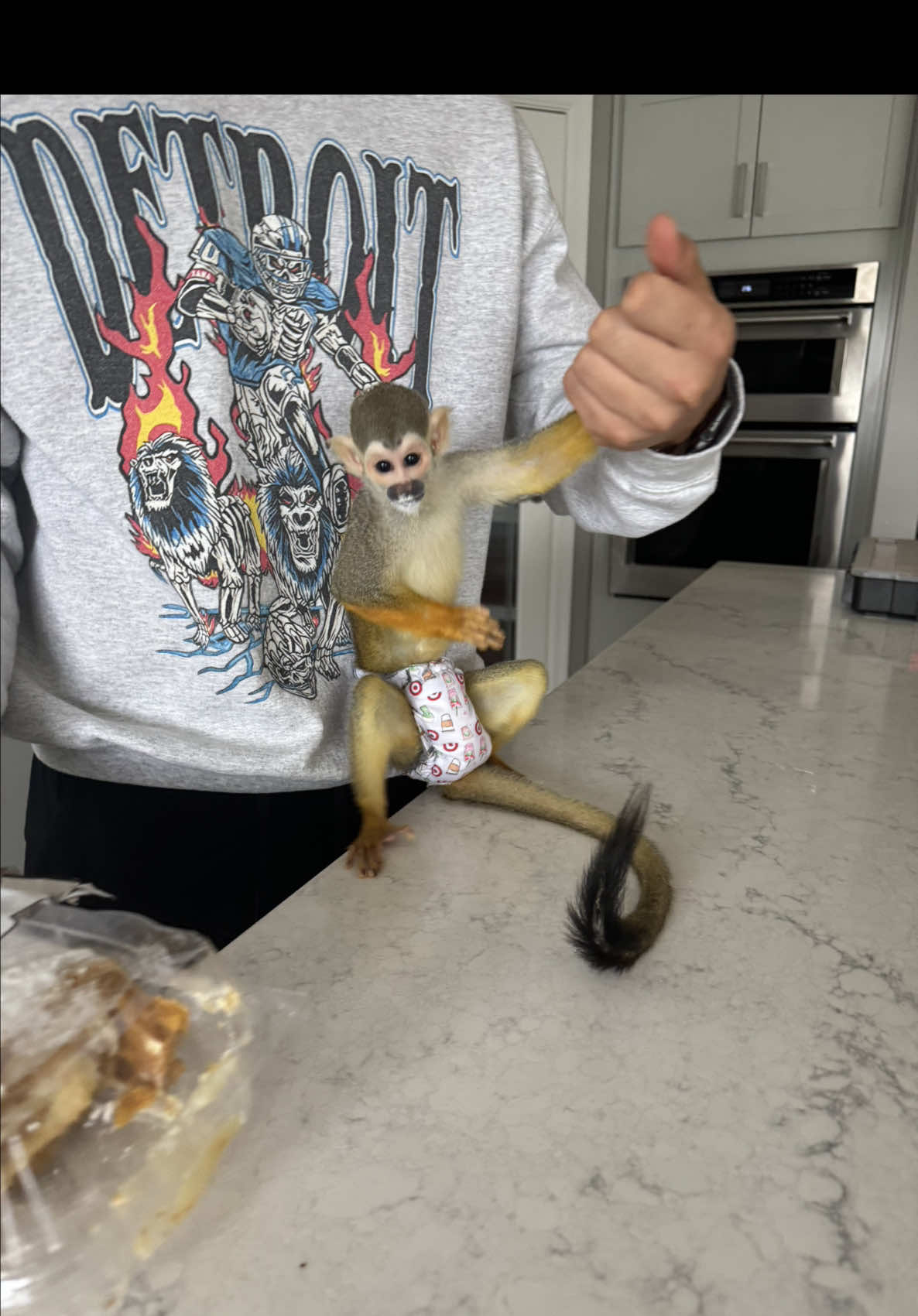 A post by @madlovesripley on TikTok caption: if he wanted to run away he would have 😚