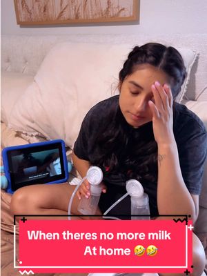 A post by @anxietycouple on TikTok caption: I can’t even milk in peace🤦🏽‍♀️😭 #foryou #fyp #couplecomedy #viral #marriedcouple #breastmilk 