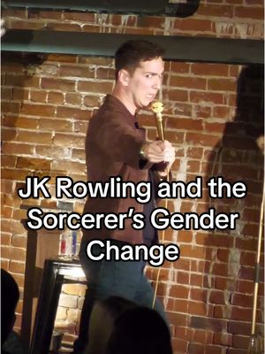 A post by @themattfriend on TikTok caption: JK Rowling and the Sorcerer’s Gender Change #harrypotter #trump #series #jkrowling #gender #standupcomedy 