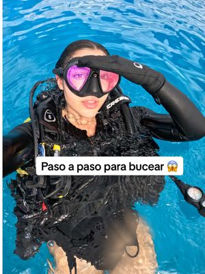 A post by @isabeladelgadou on TikTok caption: (Pt.18) PASÓ A PASO antes de bucear 🐙🐟🤿Bucear es una de las actividades más lindas! Yo soy todo terreno♥️#lavidanoesaesthetic #isabeladelgadou #buceo #viajes 