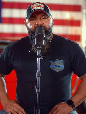 A post by @countryrebel on TikTok caption: Johnny Cash's grandson, @thomasgabrielofficial, pays tribute to our military with his song "Soldier." God Bless Our Troops 🇺🇸