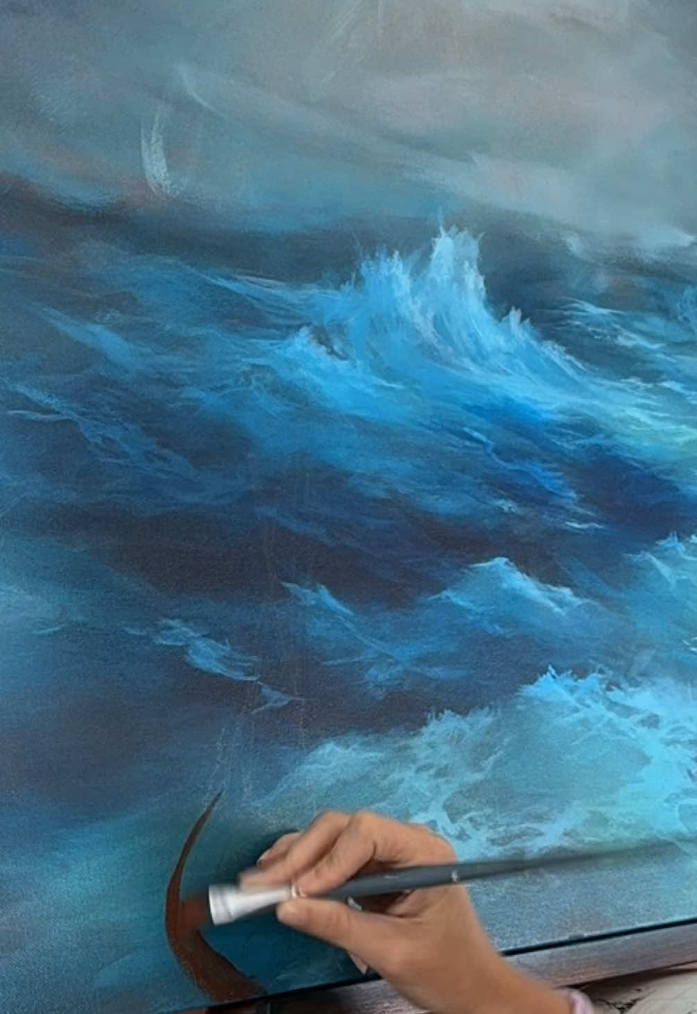 A post by @gustofwindart on TikTok caption: Work in progress 