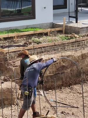 A post by @ultrapools on TikTok caption: Bending steel like a 🥨 today at the #HebertFamilyProject 💦 Next up is plumbing stub out, then 💨 gunite 💨 This beauty will have it all once done, so stay tuned to see it all come together ❤️ 