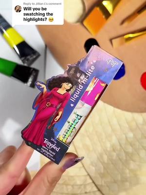 A post by @colourpopco on TikTok caption: Replying to @Jillian L Paint the perfect face with our NEW Disney Tangled Liquid Hi-Lites. NOW AVAILABLE on TikTok Shop. 🖌️✨🎨🌼 This luminous, dewy formula features light-reflecting pearls and comes in 2 limited-edition duochrome finishes: 🤍 Mother Gothel | White opal with golden coppery duochrome finish 💛 I See The Light | Warm gold with pinky duochrome finish