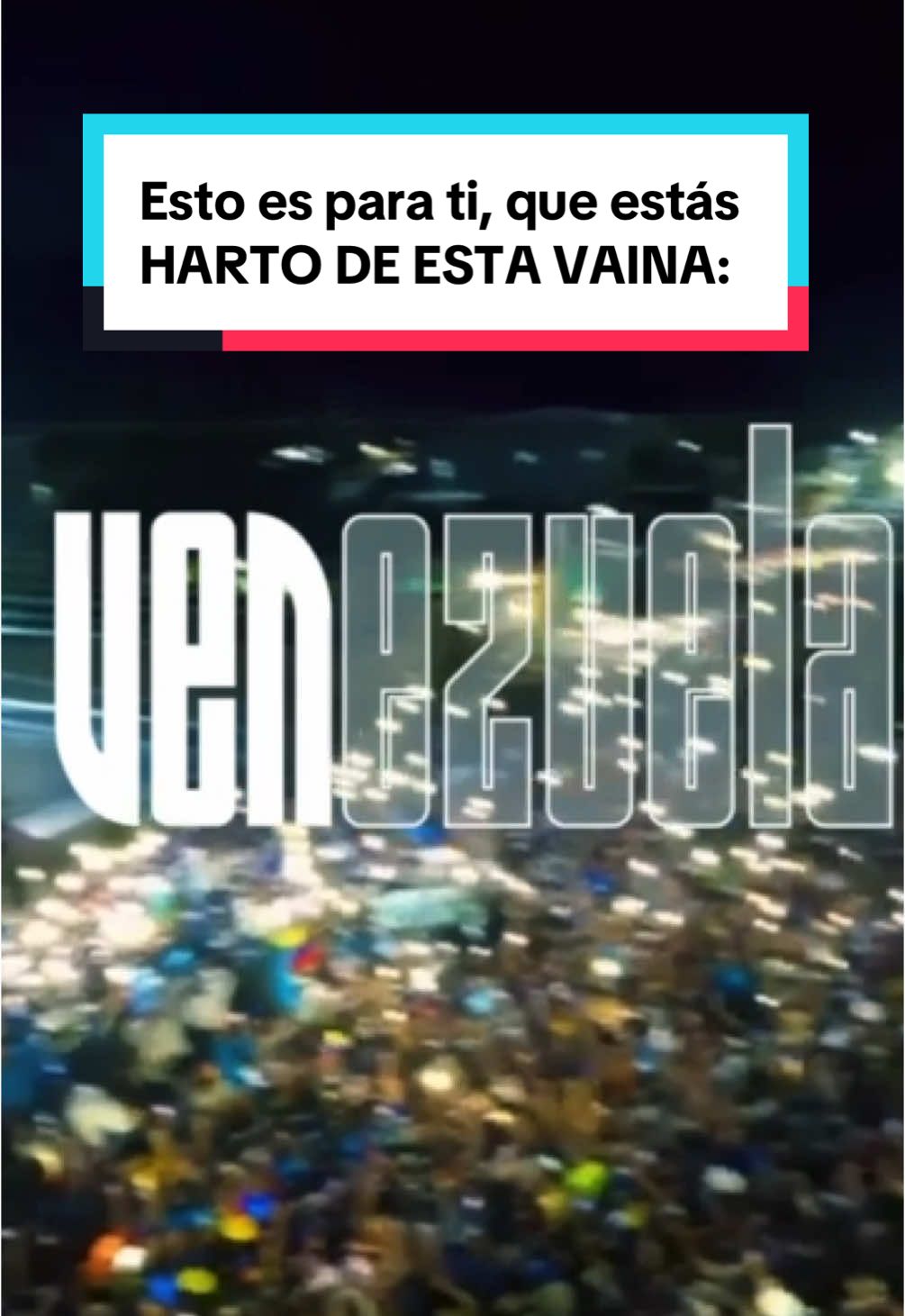 A post by @mariacorinaya_ on TikTok caption: Esto es para ti, que estás HARTO DE ESTA VAINA. Para ti, que DEFIENDES LA VERDAD como sea. Para ti, que NO TE LA CALAS MÁS.  Para ti, VENEZUELA! VEN. Tú lo sabes: #ElPoderEsNuestro