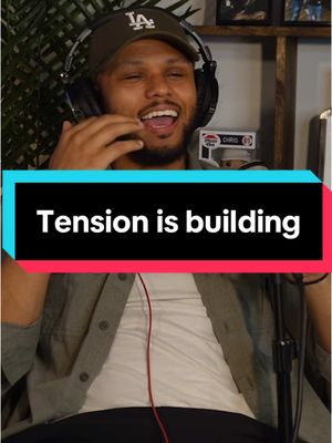 A post by @canivibewithyallpodcast on TikTok caption: The build up @Caz @Chrismathis #fyp #podcast #foryou 