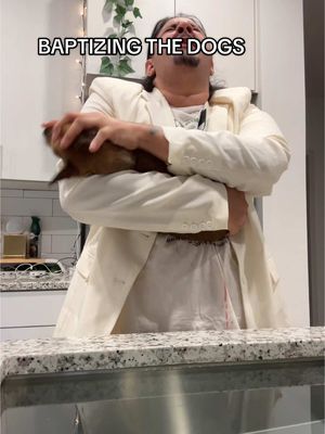 A post by @kodasteven on TikTok caption: Baptizing the dogs
