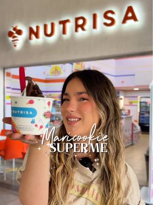A post by @mariabolio on TikTok caption: Les presento el 🍪MARICOOKIE SUPREME ✨😮‍💨 la combinación de mis ingredientes favoritos en un mismo helado🍦tú también puedes hacer el tuyo 🫶 @nutrisamx🧡 #AquiMeQuiero #publicidad
