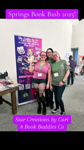 A post by @starcreationsbycari on TikTok caption: This weekend was INCREDIBLE! Thank you all so much for your support! By Saturday afternoon I was in happy tears. I’ve worked for rears to hone my skills and make my brand what it is today. I could not have done this event without the help of my besties @SpursAndSpice and @bella_and_rocky_floofs . And the hard hard work of the creators of this event!! @Springs Book Bash  I can’t wait to return next year! 