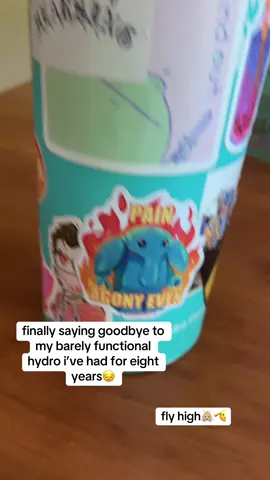 A post by @lilygneal on TikTok caption: she’s been with me through thick and thin (it leaked everywhere and probably had mold in it) #fyp #hydroflask #watertok #emotionalsupportwaterbottle #flyhighqueen 