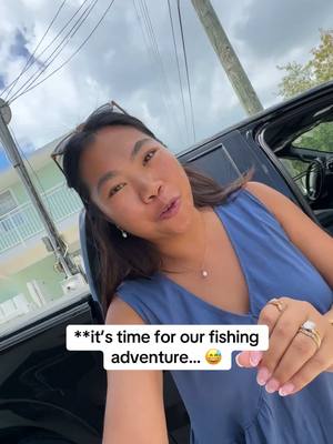A post by @meimonstaa on TikTok caption: I can’t believe we’re here to fish 😅