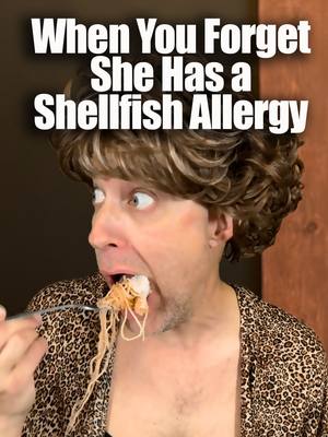 A post by @drew_talbert on TikTok caption: Just a terrible job by everyone on this one. Except maybe Aaron. (co-write w/ @andrea.kelley) #epipen #shellfishallergy #bistrohuddy #restaurantcomedy