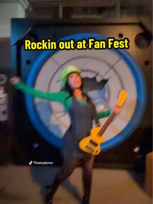 A post by @tinaexplorez on TikTok caption: Fan Fest was so much fun! Really hoping they add Jurassic Park to it next year. #fypシ #viral #supermariobros #foryou #fanfest #usa🇺🇸 #thingstodo #cosplay #supermariobros 