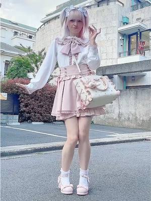A post by @blooberrytrain on TikTok caption: I’ll be announcing my live shows in Tokyo soon, so please stay tuned~ 🤍🩷 #アイドル #量産型 #overseasidol #kaigaiidol #ryousangata #jfashion 