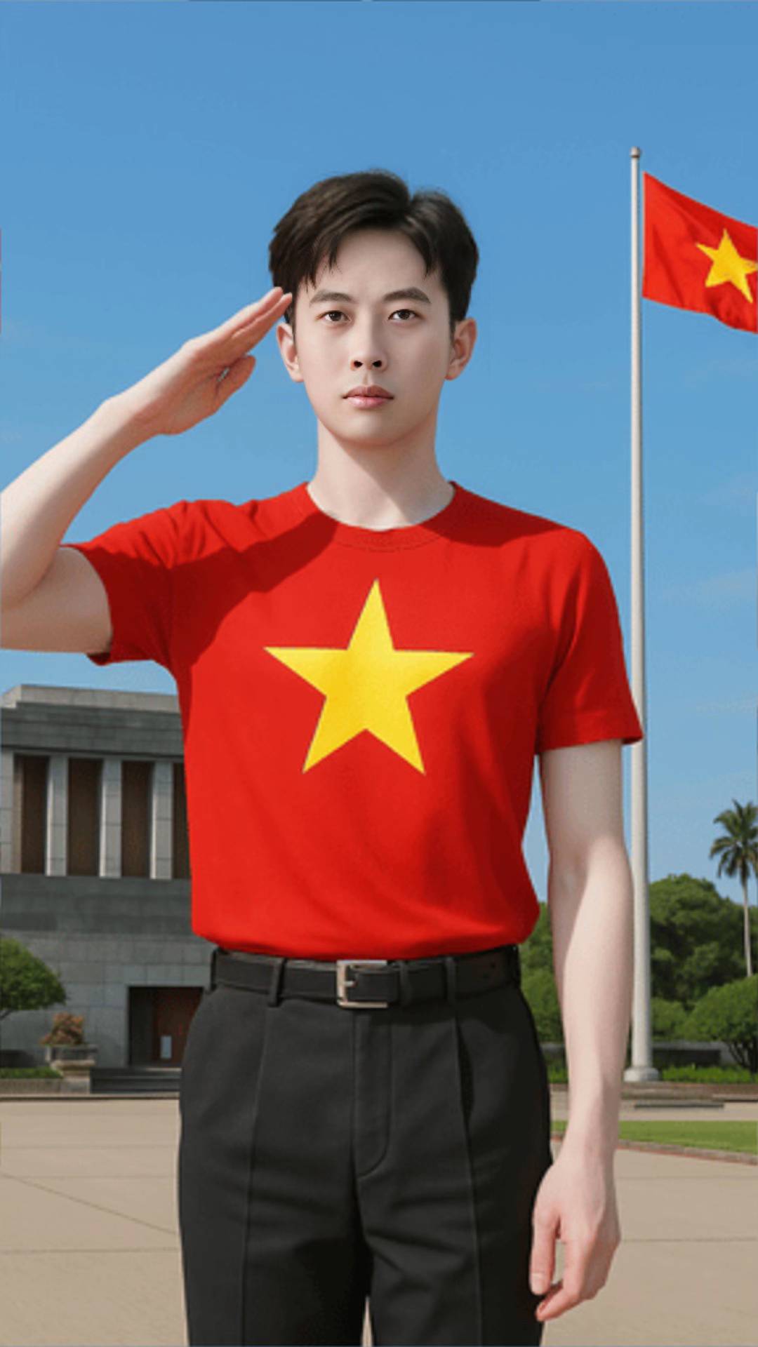 A post by @lovefruit290815 on TikTok caption: Xin chúc mừng kỷ niệm 50 năm ngày giải phóng miền Nam, thống nhất Đất Nước 🇻🇳🫡