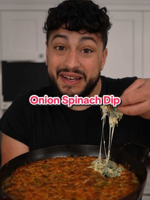 A post by @thegoldenbalance on TikTok caption: Caramelized Onion Spinach Dip 😩