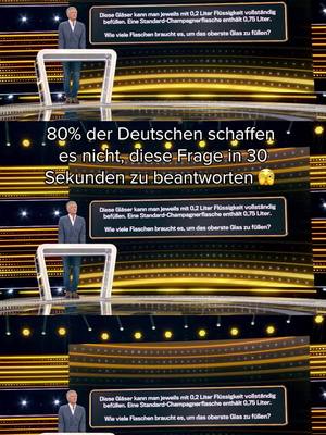 A post by @1prozentquiz on TikTok caption: Nur 1 von 5 Deutschen können diese Frage beantworten…😓 👉 "Das 1% Quiz - Wie clever ist Deutschland?" - Donnerstag, 20:15 Uhr in SAT.1 oder kostenlos streamen auf Joyn. #das1prozentquiz #whattowatch
