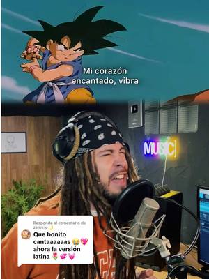 A post by @miki.martz on TikTok caption: Respuesta a @zemy.lu🌙 quienes pidieron la versión latina?? 🥹🫂❤️ #dragonballgt #opening #anime #goku #paratiiii #sing #cover #micorazonencantado 