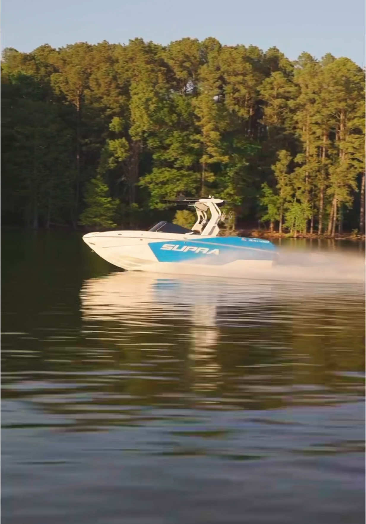 A post by @ on TikTok caption: Lake days are here in Texas🏄🏻‍♂️ #wakesurfing #boatsgonewild #fyp #supraboats #lakeday @Will McCowin @BradenC 
