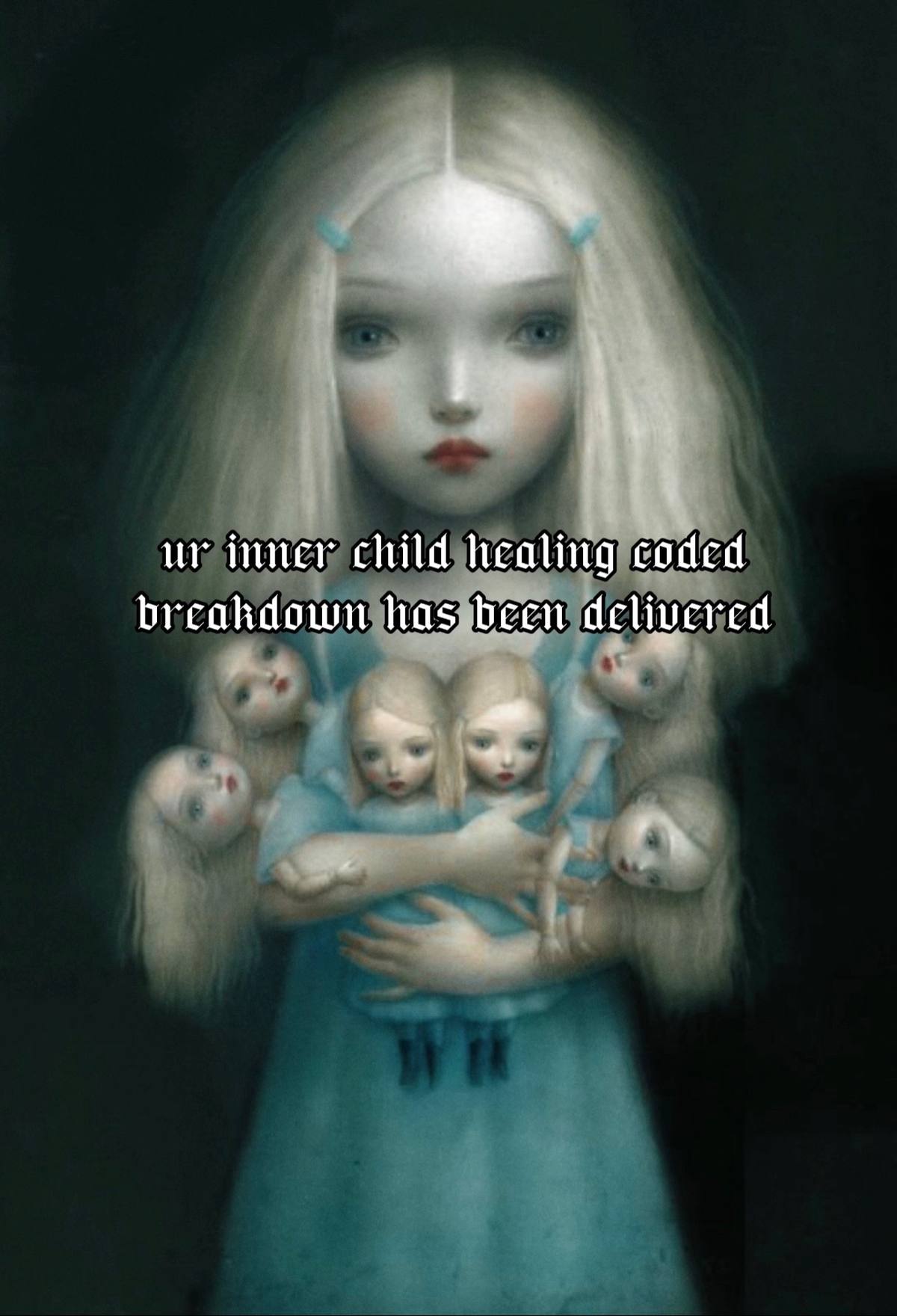 A post by @wearetheprettywild on TikTok caption: cut out the parasite🖤👄🖤🪡  graphic artist- nicoletta ceccoli #theprettywildmusic #baddiebreakdown #innerchild #buttoneyes #numetalcore #girlblogger #girlblogging #femrage #metal #metalcore #darkpop #girlypops #emo #alternative #metaphysicalmetalcore 