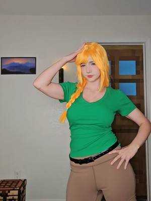 A post by @skyexxsummers on TikTok caption: #minecraft #alex #cosplay #fyp 